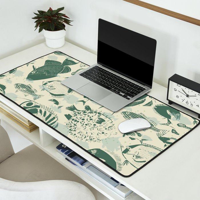 deep ocean fish family light Desk Mat Gallery Image 2