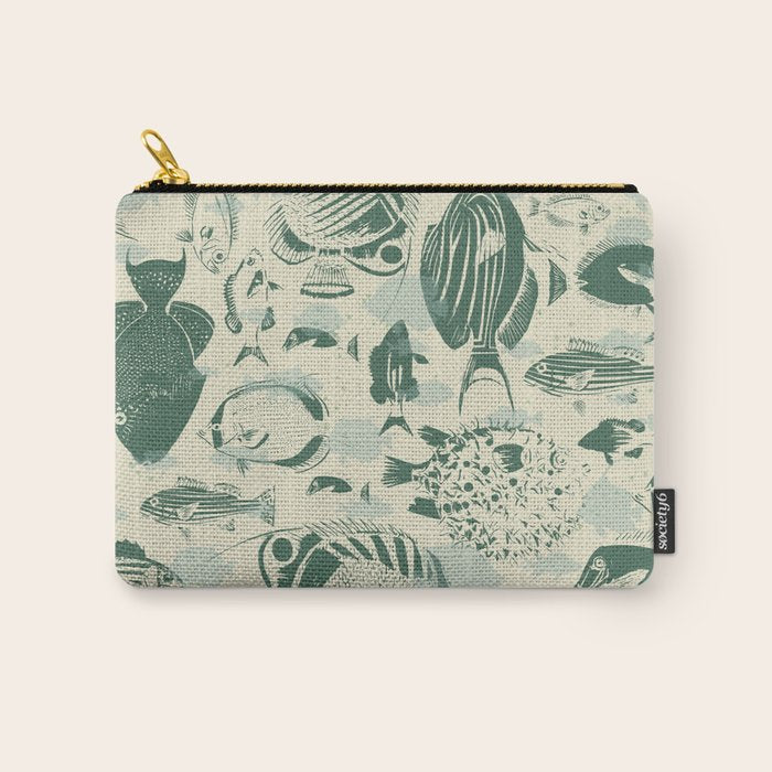 deep ocean fish family light Carry All Pouch Gallery Image 1