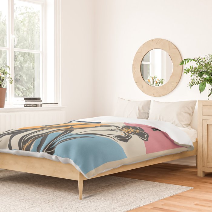 Modern Iris Abstraction Duvet Cover Gallery Image 2