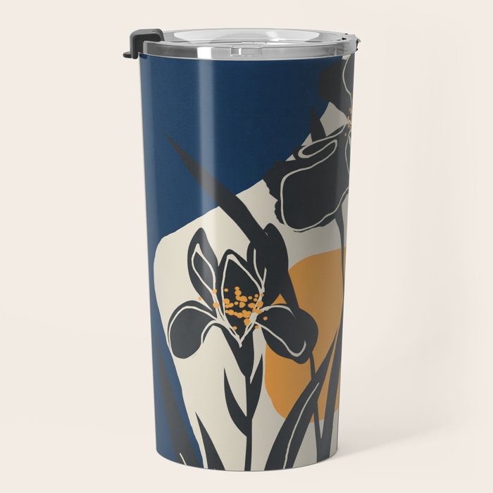 Modern Iris Abstraction Travel Mug Gallery Image 3