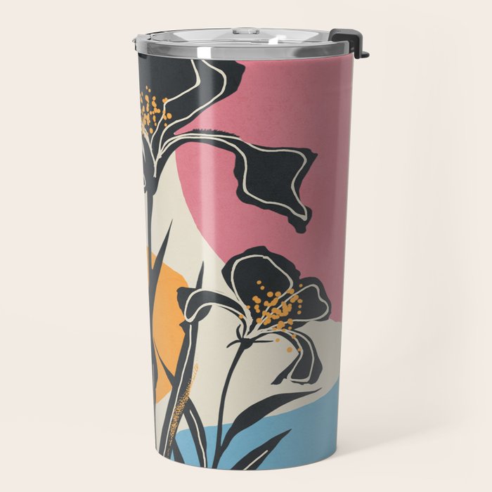 Modern Iris Abstraction Travel Mug Gallery Image 2