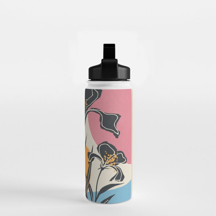Modern Iris Abstraction Water Bottle Gallery Image 2
