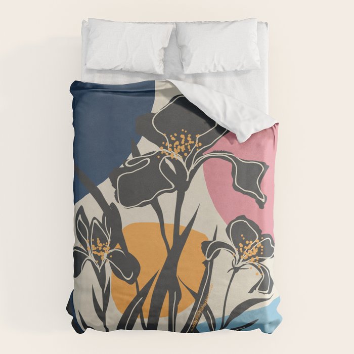 Modern Iris Abstraction Duvet Cover Gallery Image 1