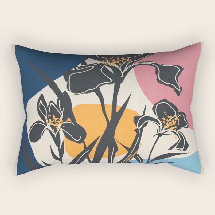 Modern Iris Abstraction Rectangular Pillow Gallery Image 2