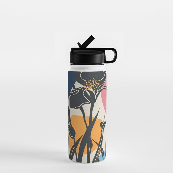 Modern Iris Abstraction Water Bottle Gallery Image 1