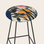 Modern Iris Abstraction Stool Gallery Image 2