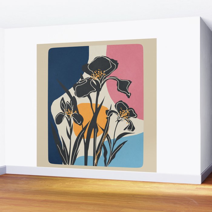Modern Iris Abstraction Wall Mural Gallery Image 2
