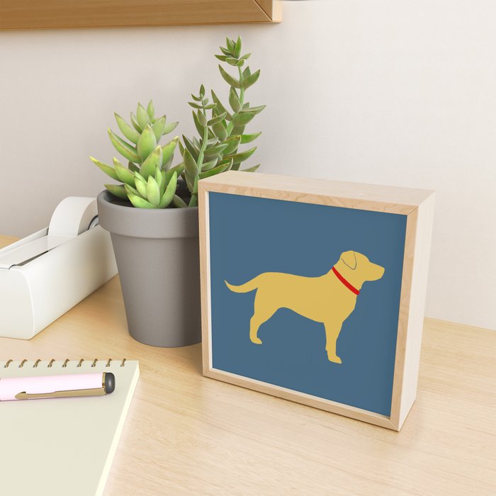 Yellow Labrador Retriever Dog Silhouette Mini Art Print Gallery Image 2