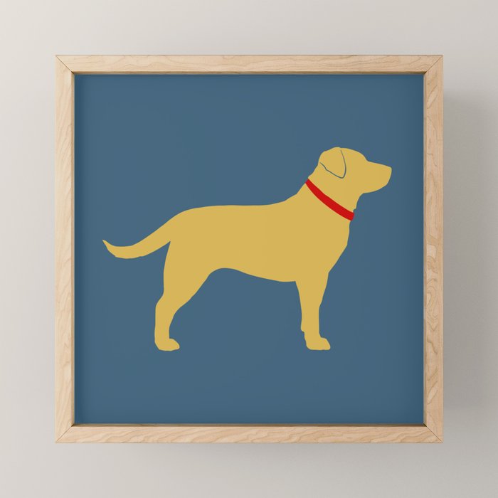 Yellow Labrador Retriever Dog Silhouette Mini Art Print Gallery Image 1