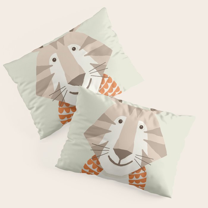 Whimsical Tiger Pillow Sham Gallery Image 3