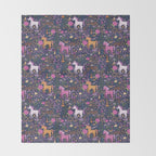Unicorns Dancing in an Enchanted Garden Throw Blanket Gallery Image 2