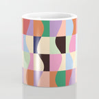 Retro Colorful Wavy Checkerboard Coffee Mug Gallery Image 4