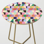 Retro Colorful Wavy Checkerboard Side Table Gallery Image 2
