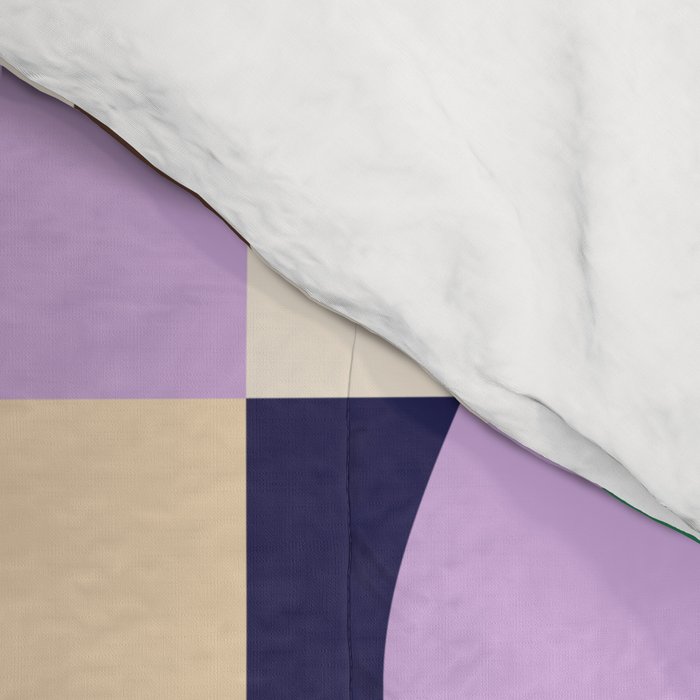 Retro Colorful Wavy Checkerboard Comforter Gallery Image 4