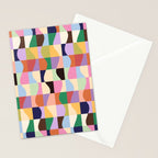 Retro Colorful Wavy Checkerboard Stationery Card Gallery Image 2