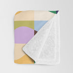 Retro Colorful Wavy Checkerboard Throw Blanket Gallery Image 3