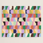 Retro Colorful Wavy Checkerboard Jigsaw Puzzle Gallery Image 1