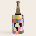 Retro Colorful Wavy Checkerboard Wine Chiller Gallery Image 1