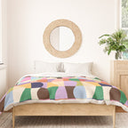 Retro Colorful Wavy Checkerboard Duvet Cover Gallery Image 3