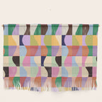 Retro Colorful Wavy Checkerboard Wall Hanging Gallery Image 1