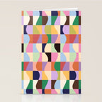Retro Colorful Wavy Checkerboard Stationery Card Gallery Image 2