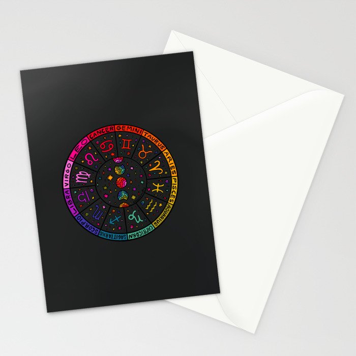 Zodiac Wheel Stationery Card Gallery Image 2