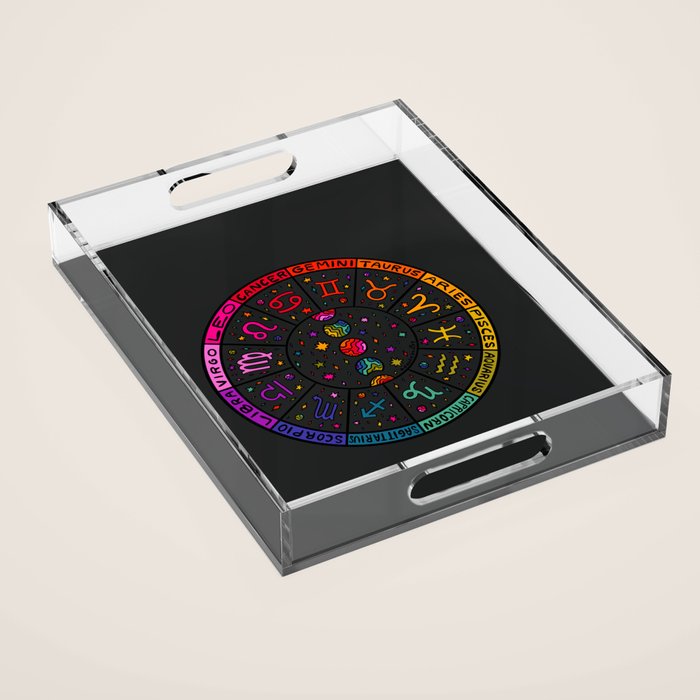 Zodiac Wheel Acrylic Tray Gallery Image 1