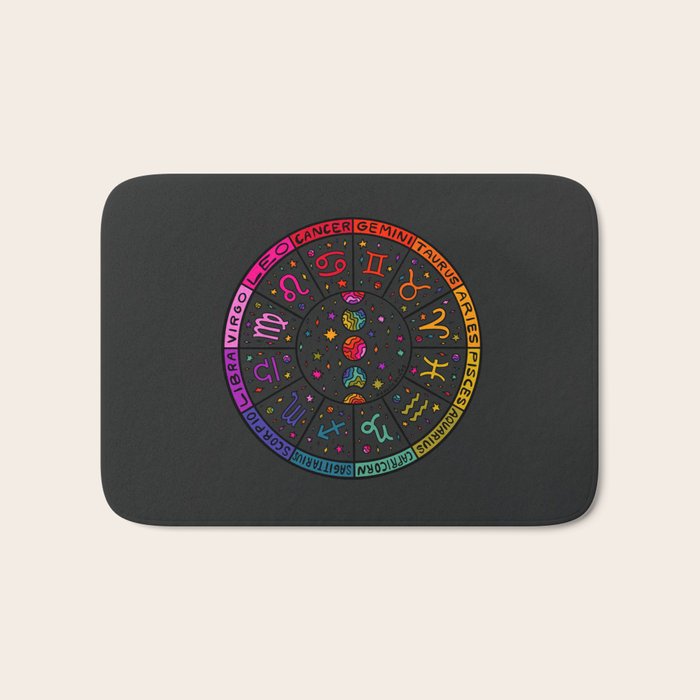 Zodiac Wheel Bath Mat Gallery Image 1