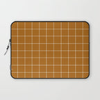 Grid (Golden Brown) Laptop Sleeve Gallery Image 1
