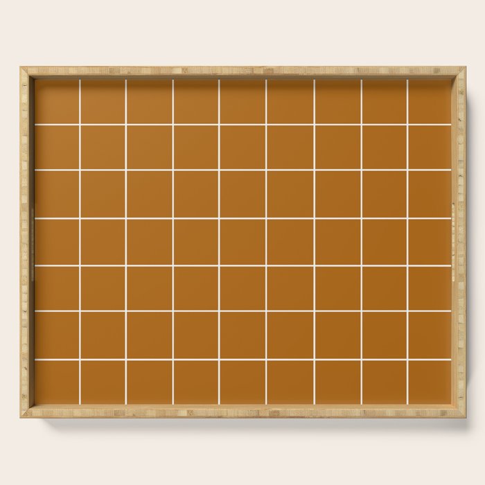 Grid (Golden Brown) Serving Tray Gallery Image 1