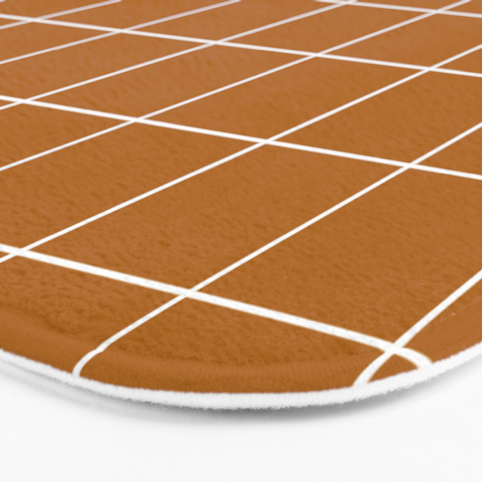 Grid (Golden Brown) Bath Mat Gallery Image 3