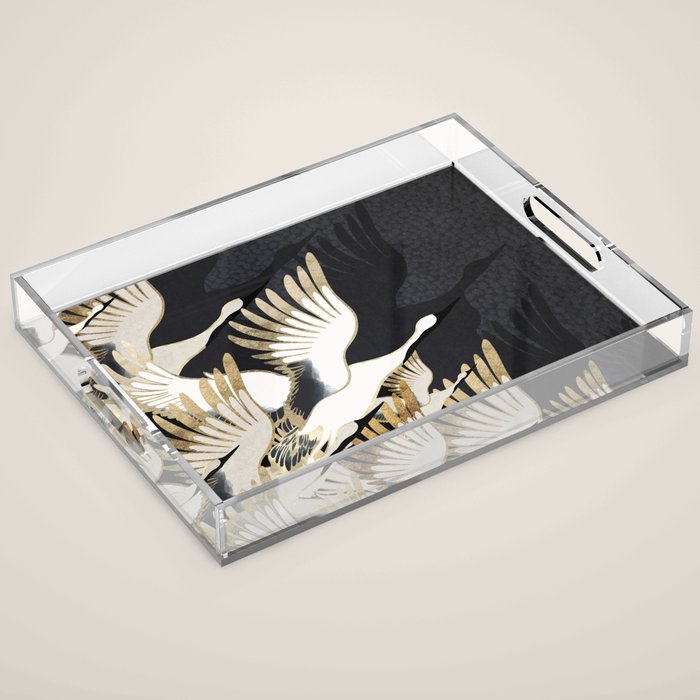 Crane Abstract Acrylic Tray Gallery Image 1