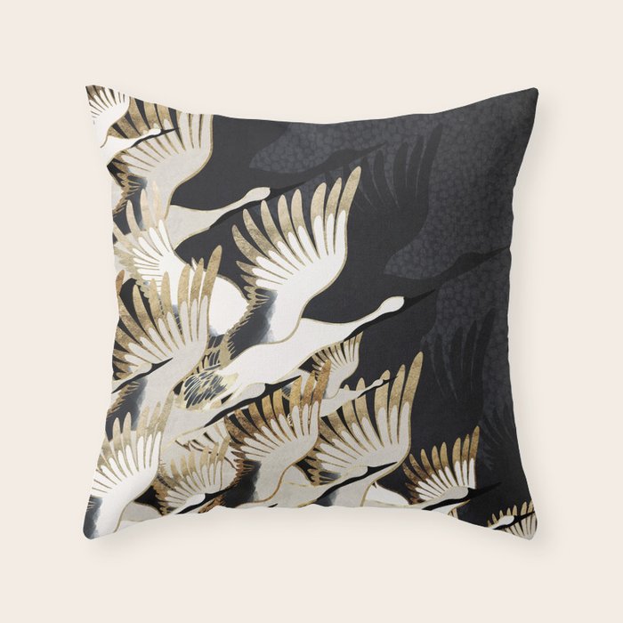 Crane Abstract Throw Pillow Gallery Image 6
