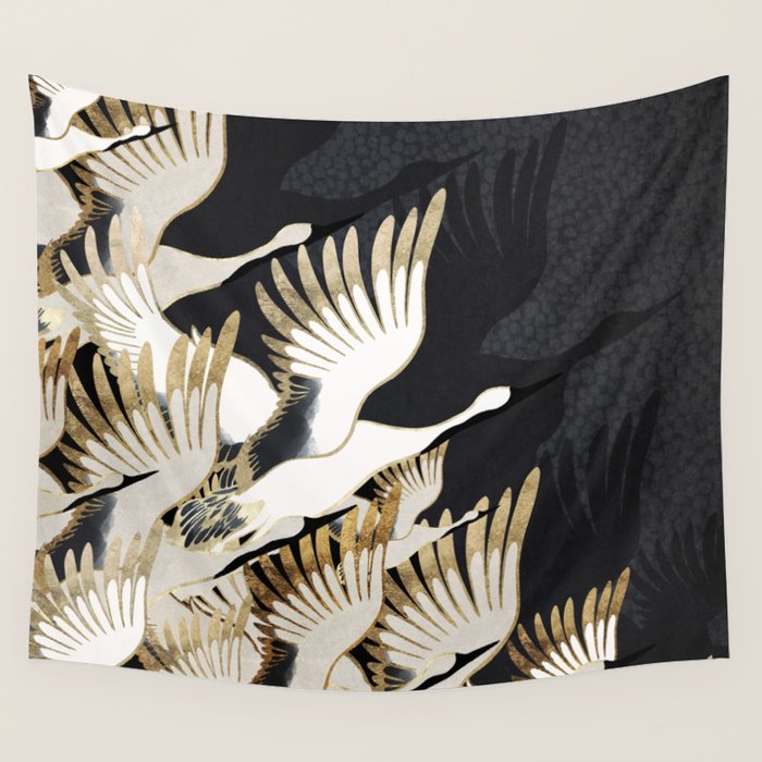 Crane Abstract Wall Tapestry Gallery Image 1