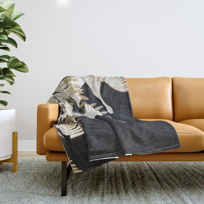 Crane Abstract Throw Blanket Gallery Image 1