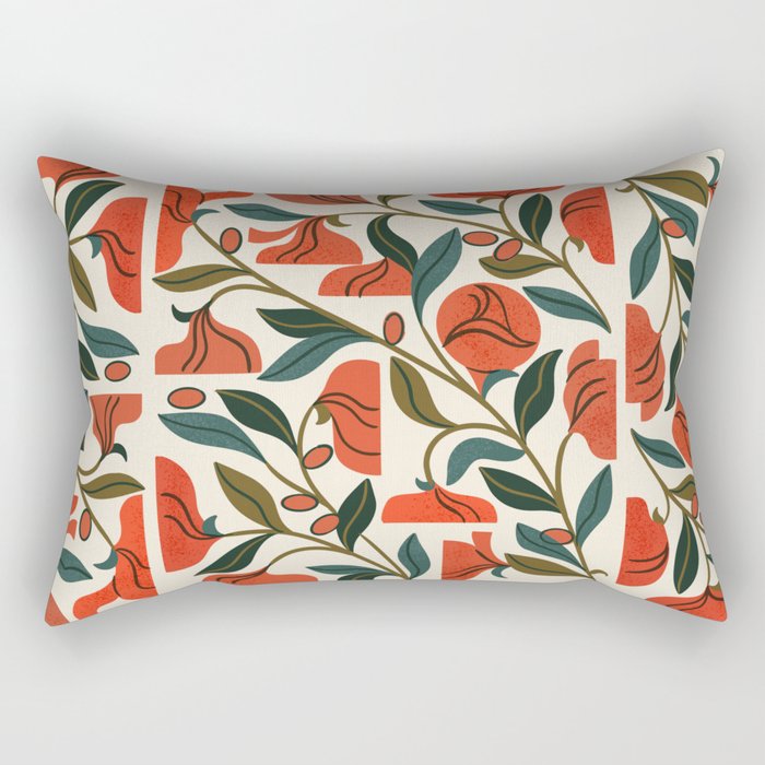 Nouveau Flower Market 1 Rectangular Pillow Gallery Image 1