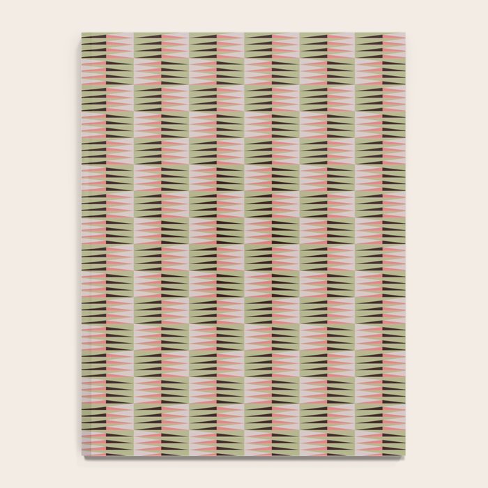 Geometric pattern rose and light green Notebook Gallery Image 4