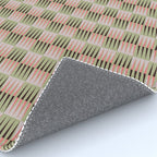 Geometric pattern rose and light green Rug Gallery Image 4