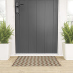 Geometric pattern rose and light green Welcome Mat Gallery Image 3