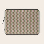 Geometric pattern rose and light green Laptop Sleeve Gallery Image 1