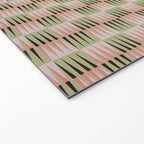 Geometric pattern rose and light green Welcome Mat Gallery Image 2
