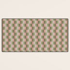 Geometric pattern rose and light green Desk Mat Gallery Image 3