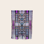 Purple and Blue Art Deco Stained Glass Design Wall Hanging Gallery Image 1