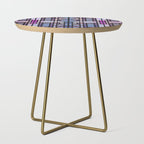 Purple and Blue Art Deco Stained Glass Design Side Table Gallery Image 1