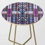 Purple and Blue Art Deco Stained Glass Design Side Table Gallery Image 2