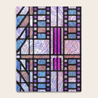 Purple and Blue Art Deco Stained Glass Design Notebook Gallery Image 4