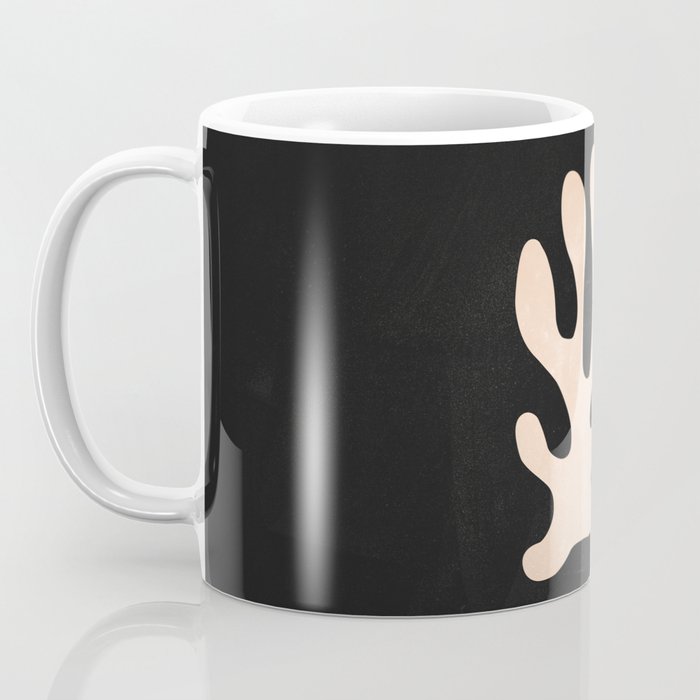 Noir Leaf: Mid Century Modern Matisse Edition Coffee Mug Gallery Image 3