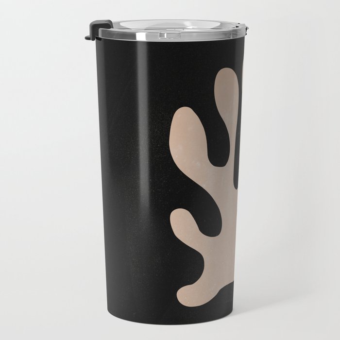 Noir Leaf: Mid Century Modern Matisse Edition Travel Mug Gallery Image 3