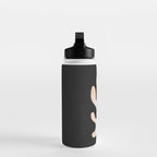 Noir Leaf: Mid Century Modern Matisse Edition Water Bottle Gallery Image 3