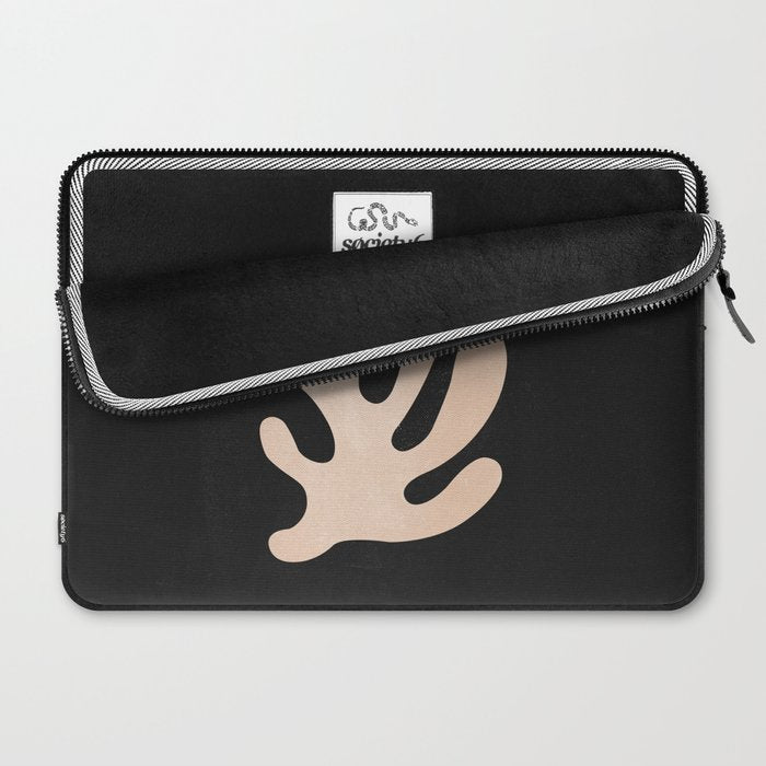 Noir Leaf: Mid Century Modern Matisse Edition Laptop Sleeve Gallery Image 2